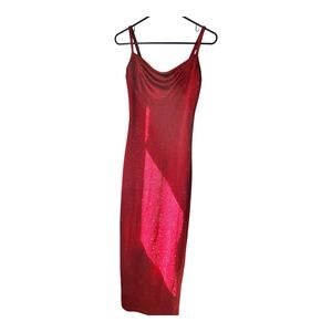 All That Jazz vintage 90's red sparkle dress, size medium